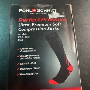 PerfectPressure Men's Compression Socks - Red/Black